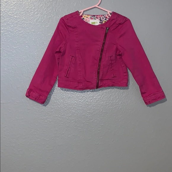 crazy 8 pink moto jacket. Size 4T - Picture 1 of 10